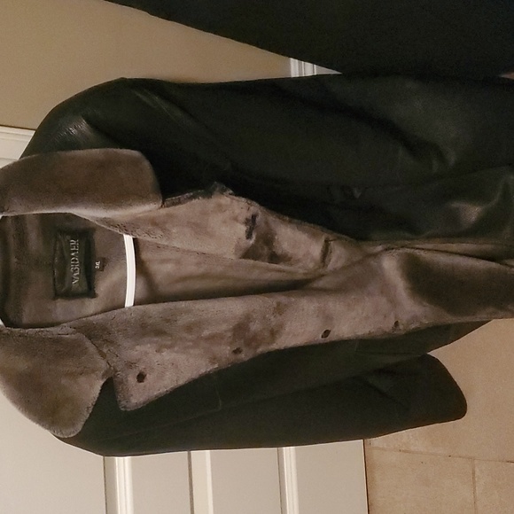 Genuine leather lined women’s black winter coat size 3x - Picture 2 of 4